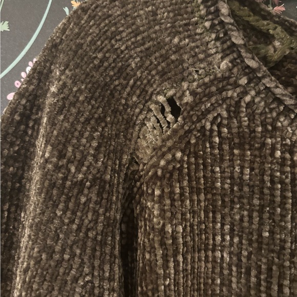 LOFT Forest Green Chenille Textured Boat Neck Sweater | Cozy Soft Knit | Size SP - Picture 4 of 4